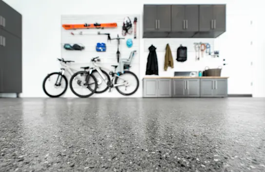 Penntek industrial coating on a garage floor