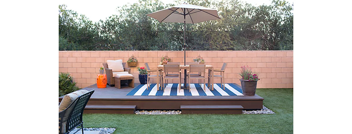 A beautiful floating deck