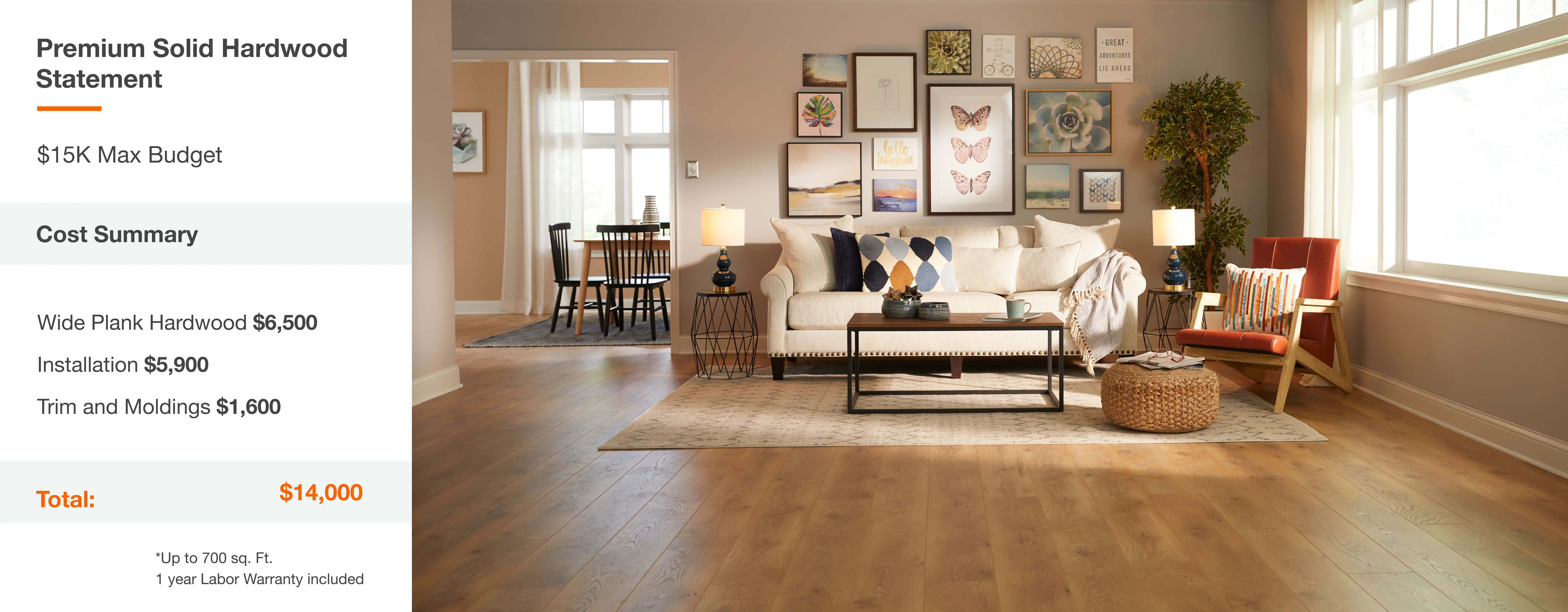 Premium Solid Hardwood Statement