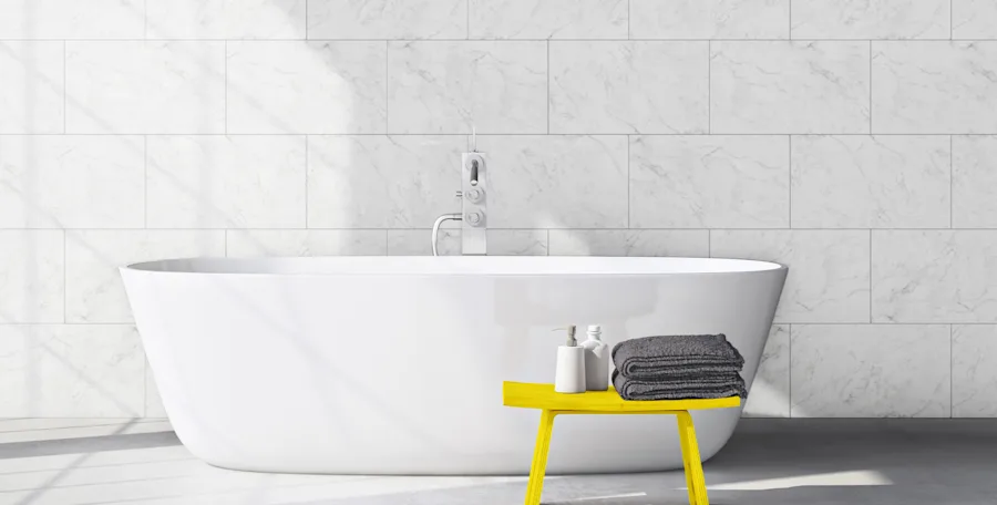 Gallery - Inspiration - Trimwork Styles - Tongue & Groove Wall Tiles in Carrara Marble - Image