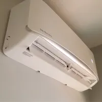 Ductless Mini Split Air Conditioner with Heat Pump Variable Speed Inverter; Orange magnifying glass icon