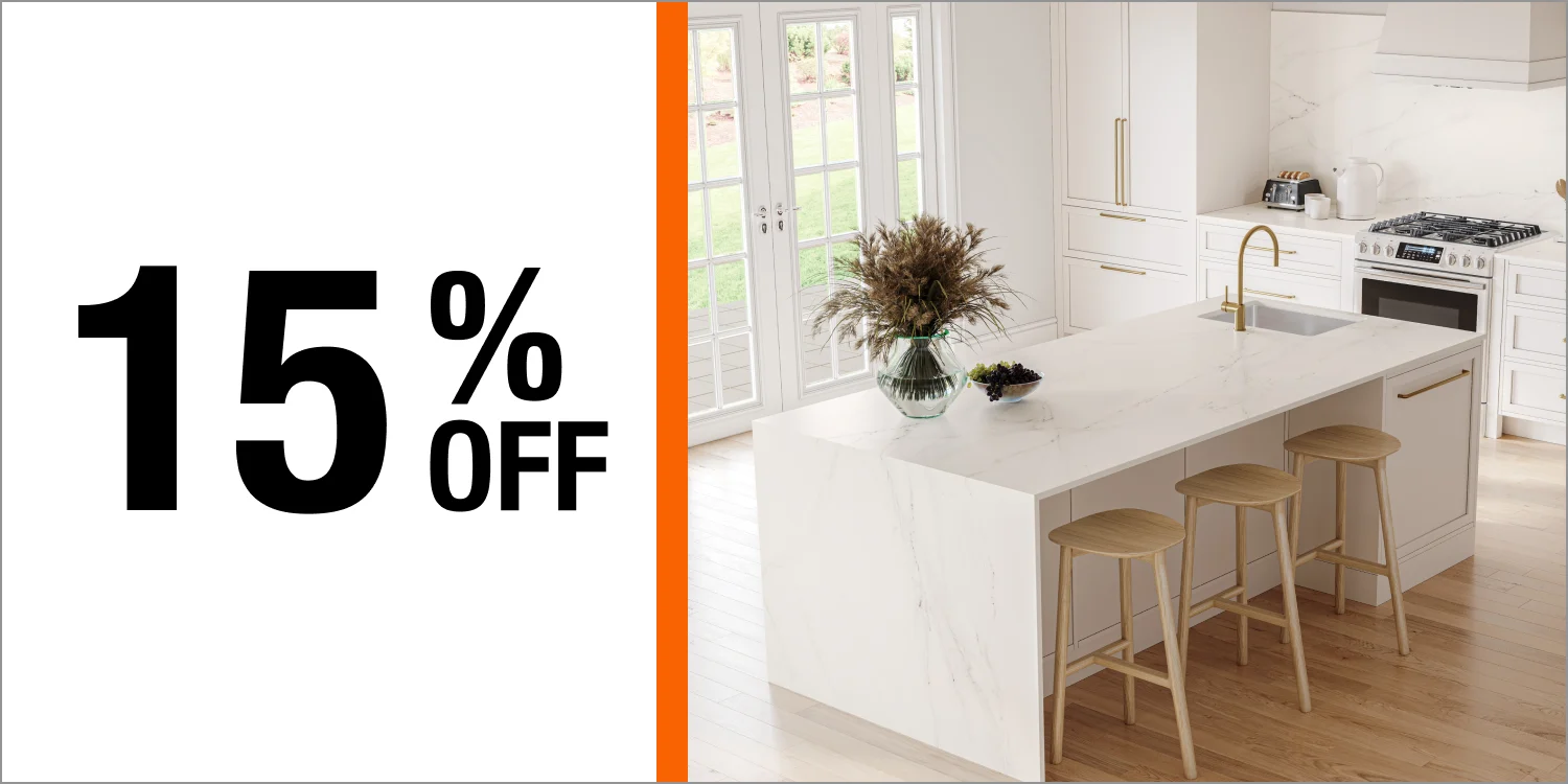 15% off Select Custom Countertop (April) article promo