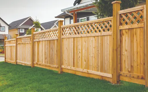 Wooden fence outside of a customer's home