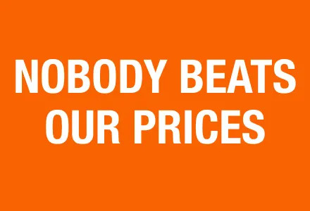 Nobody Beats Our Prices' promo banner