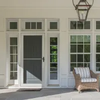 White Left-Hand/Outswing Full View Retractable Aluminum Storm Door