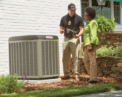 home depot central heat and air units