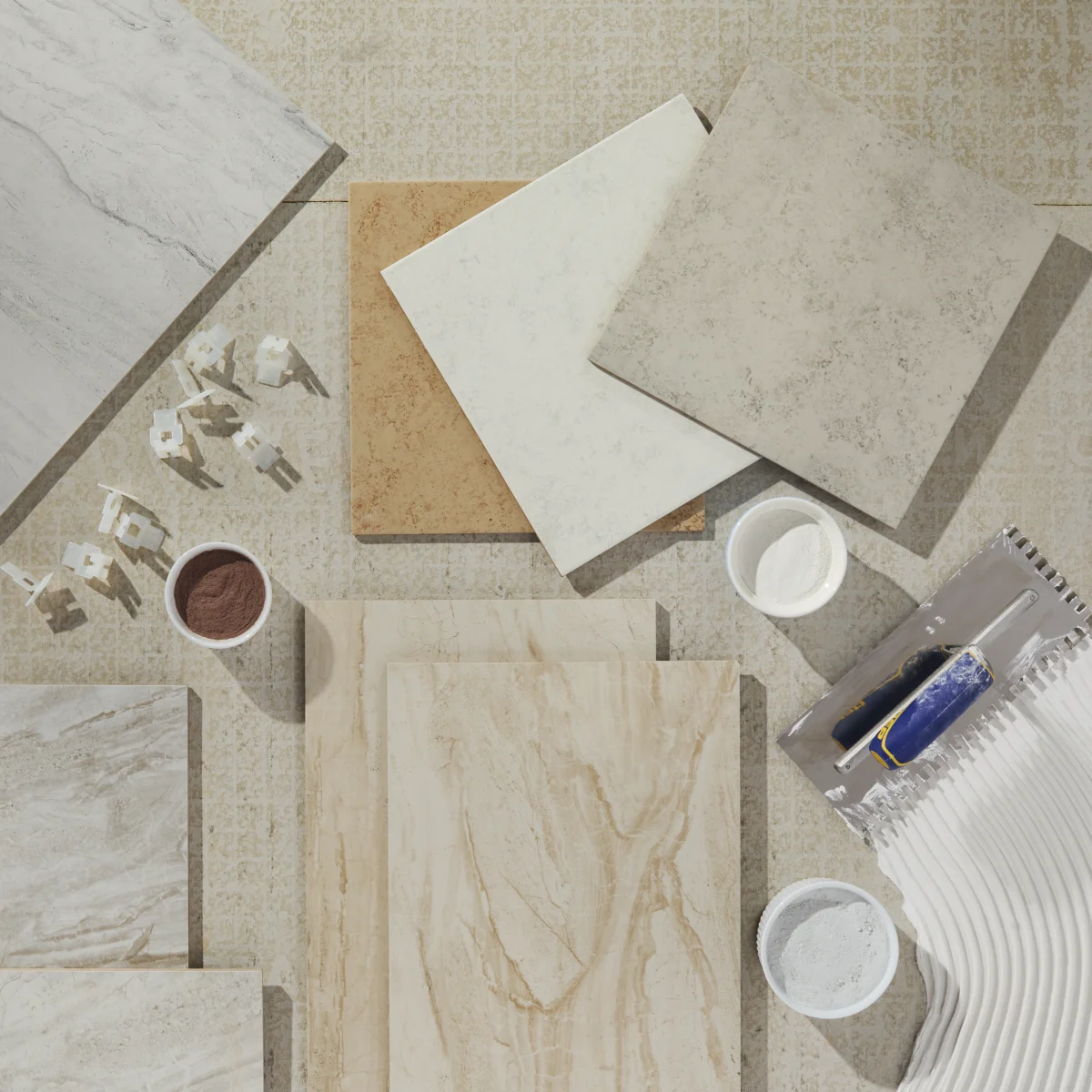 Tile samples and supplies