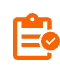 orange checklist icon