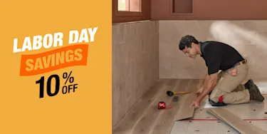 Labor Day Savings 10% Off Installation of Vinyl Plank Flooring article promo
