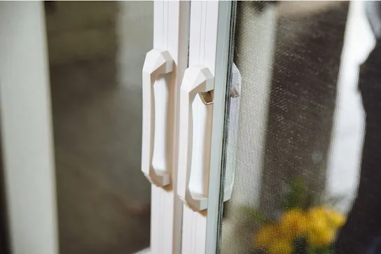a mesh screen door