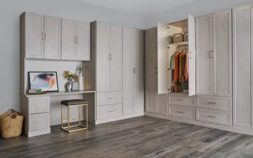 Built In DIY Custom Closet Cabinets