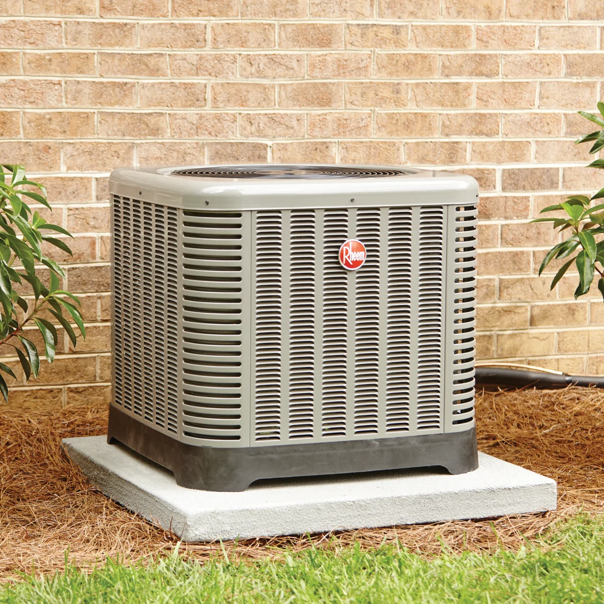 Rheem HVAC unit outside a home