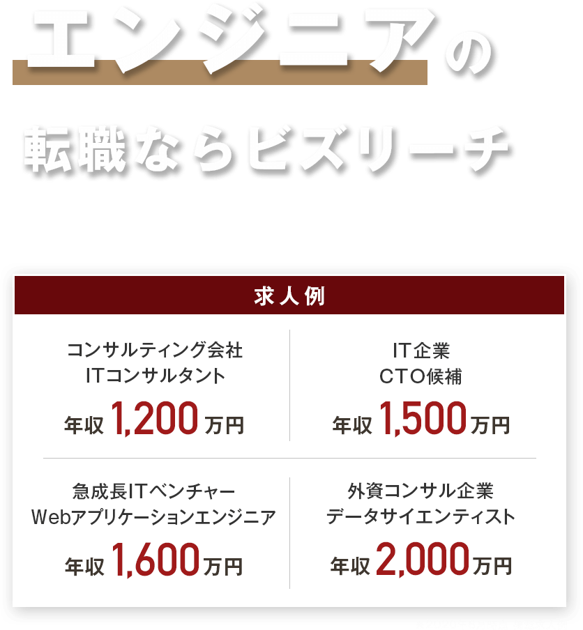 エンジニアの転職ならビズリーチ