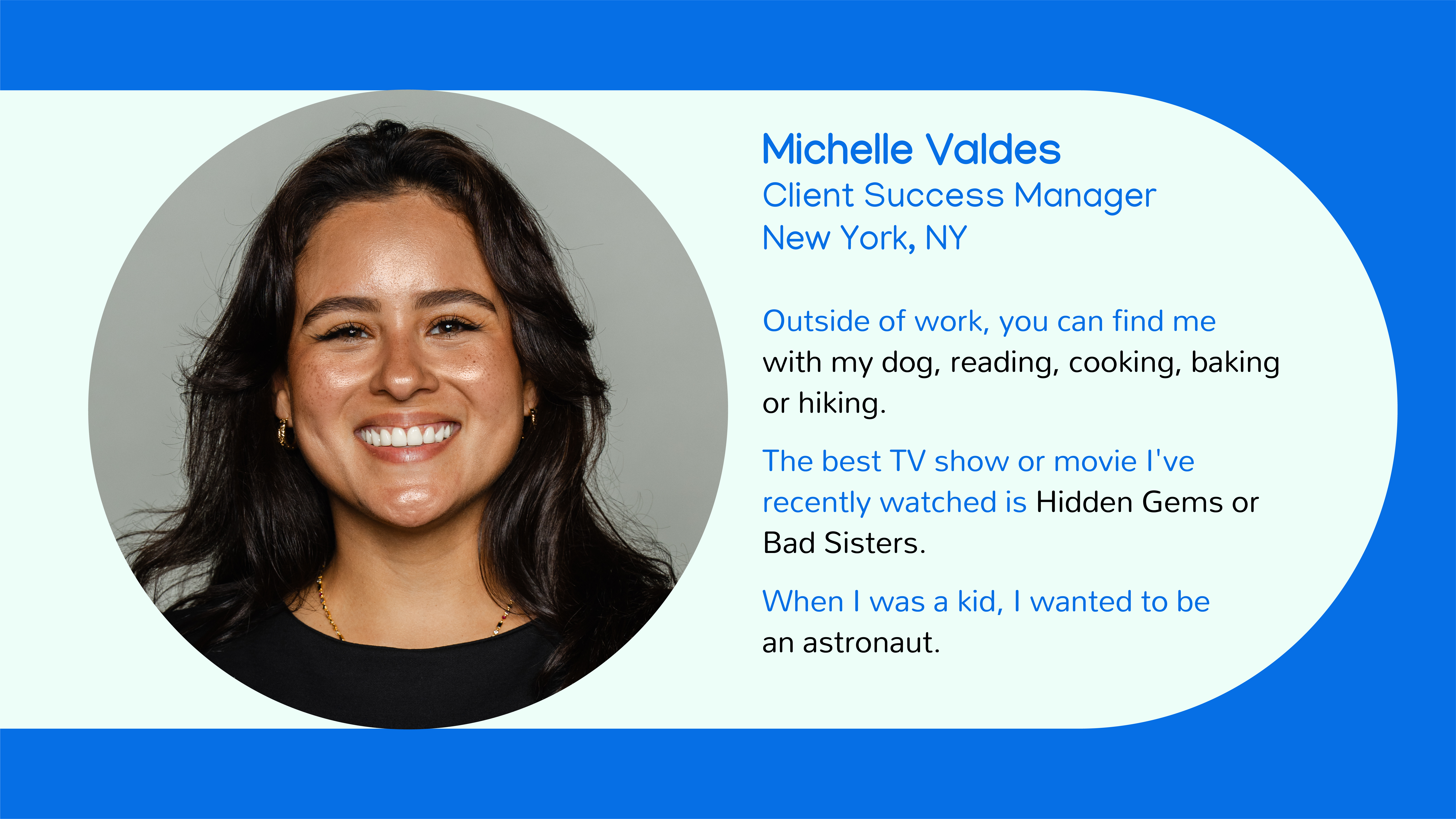 New Hire Blog - Michelle Valdes