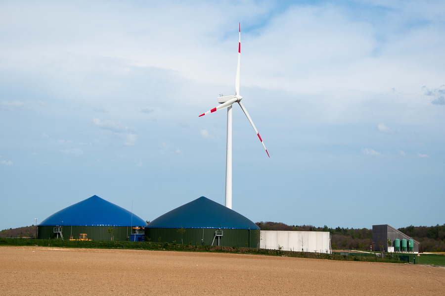 bigstock-Biogas-Plant-With-Wind-Turbine-32542730