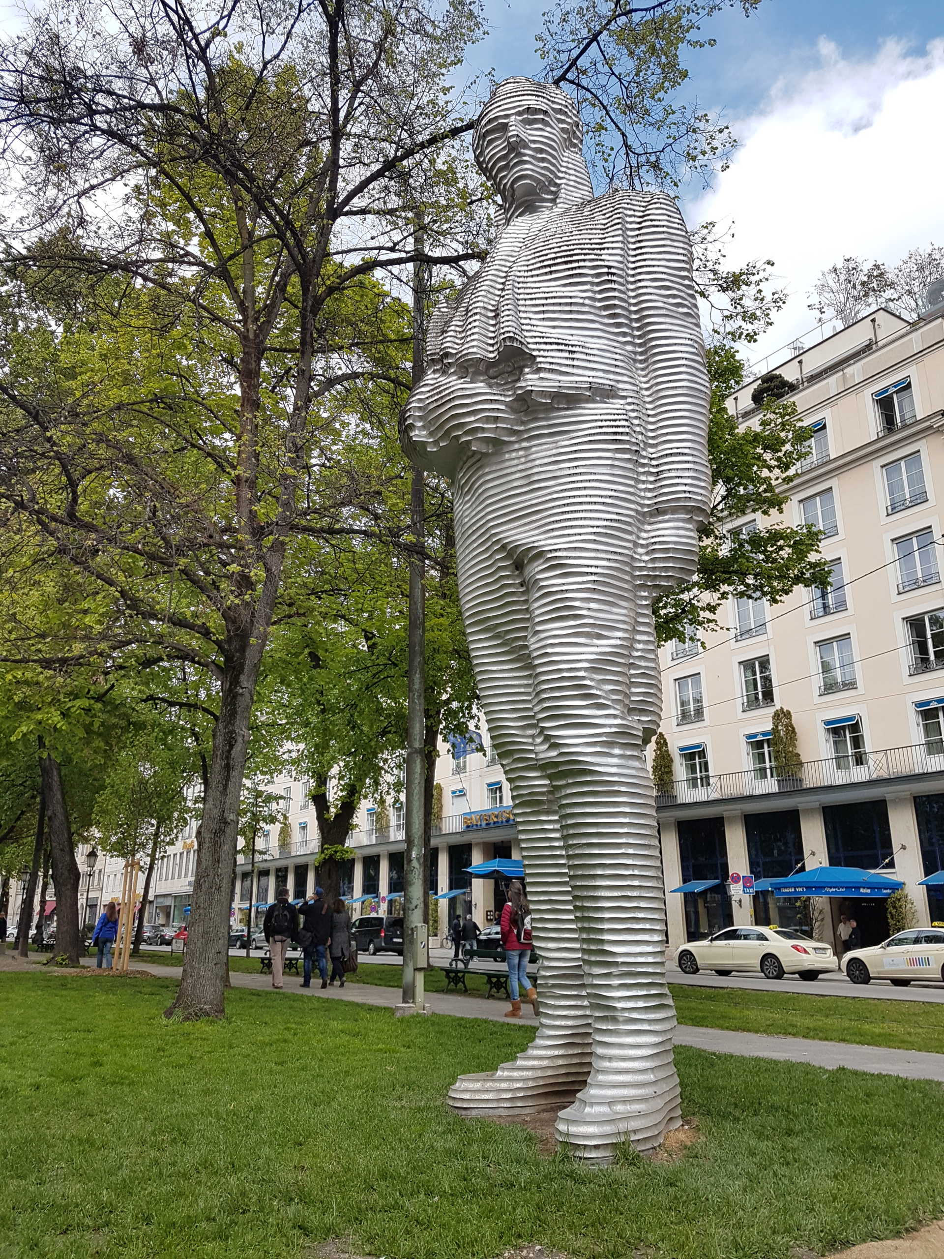 Aluminium block sculpture of Maximilian Joseph Graf von Montgelas
