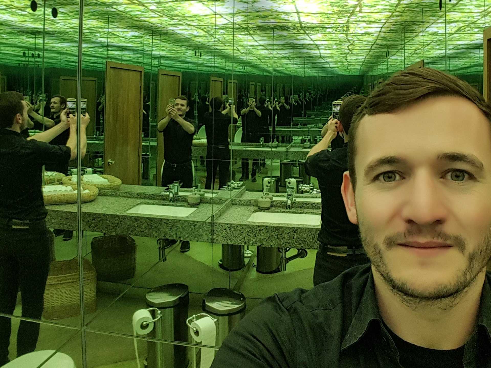 Toilet selfie