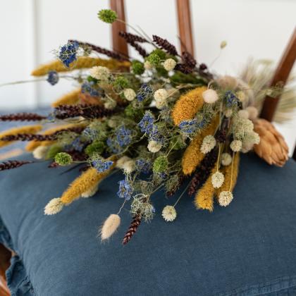 Blue Dried Wheat, Dried Flowers