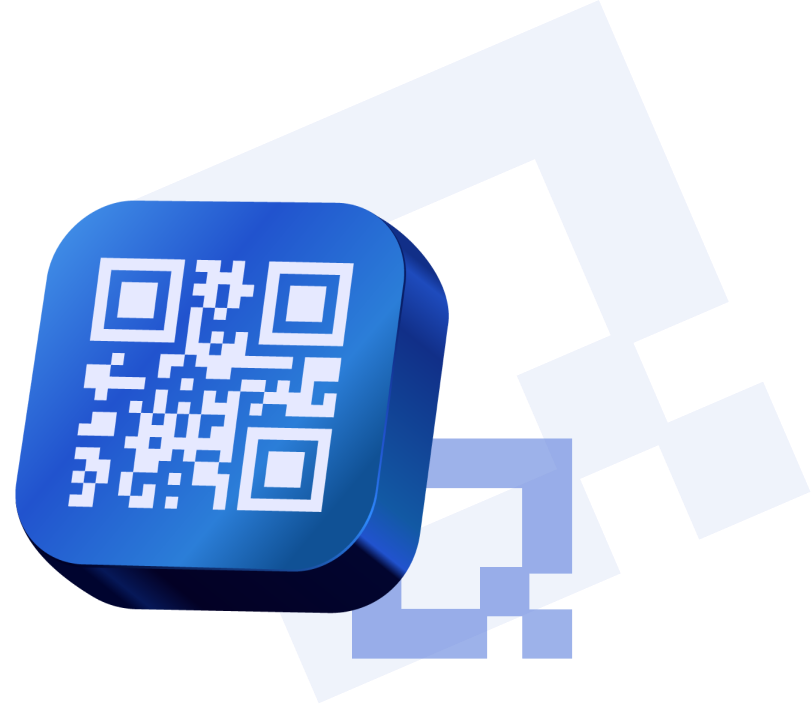 blaues QR-Marketing-Logo 