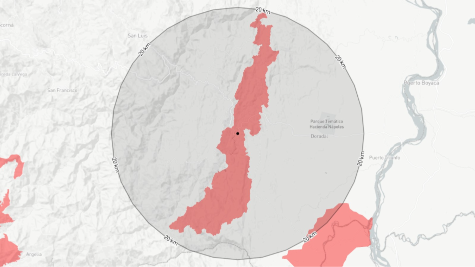 Key Biodiversity Area proximity screening for the Alion supplier location using a 20 km buffer