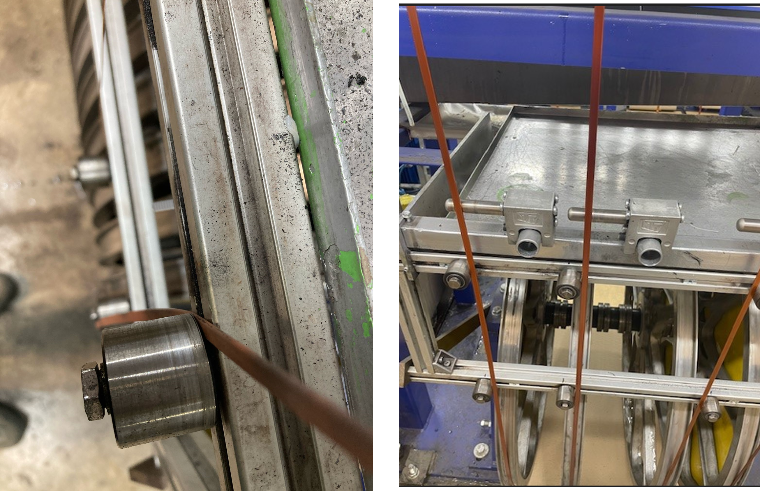 Redesigned roller assembly on the drawing line