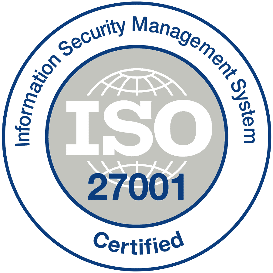 ## ISO 27001 certified

- International standard for information systems 
security
- Certifies data security management
- Cyber-attacks risks at its lowest
- High-quality protection for a better trust
