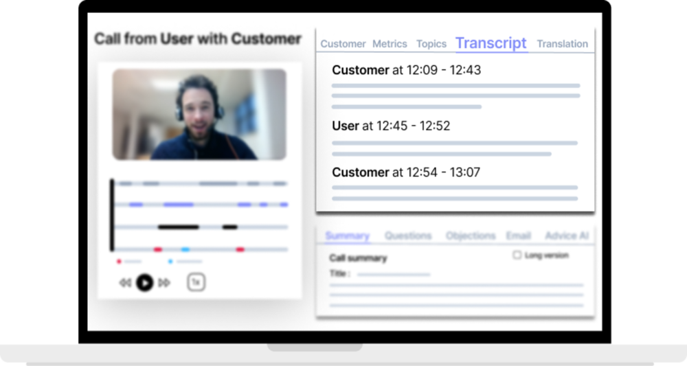## Manage your time better
- Opting for AI meetings will enable you to manage your time more effectively. You'll be able to concentrate on the content of the call and the customer's needs, rather than on taking notes.
- You'll be able to concentrate on other tasks instead of wasting time taking notes and manually summarizing your meetings.