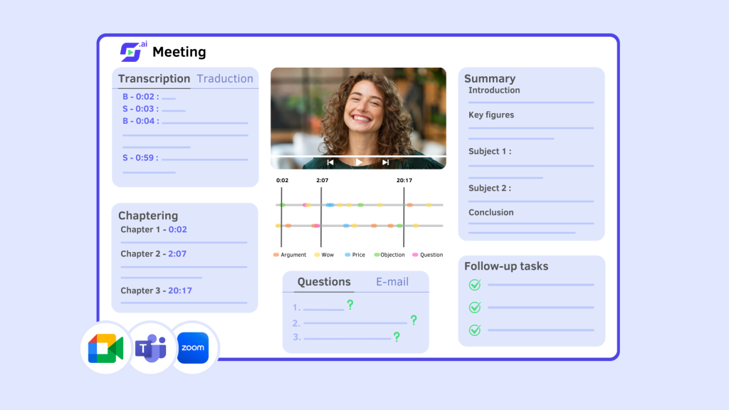 Leexi records all your meetings automatically