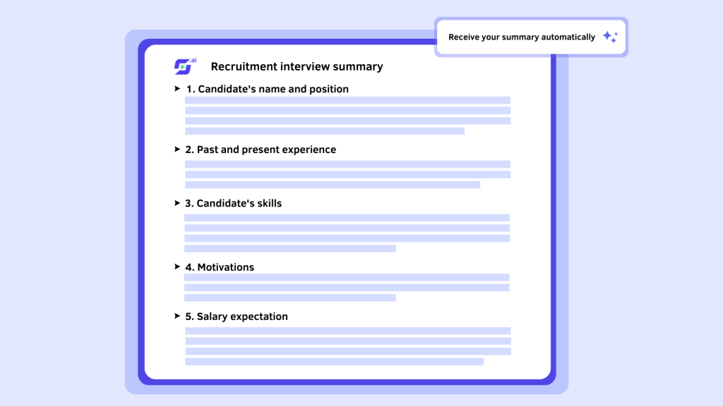 Leexi helps you with your recruitment interviews