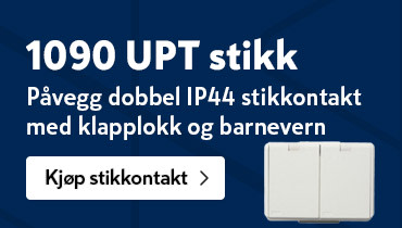 1090 UPT dobbel stikk påvegg med klapplokk