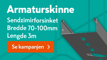Wibe Armaturskinne W70-100