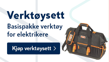 Verktøysett basispakke for elektrikere levert i verktøykasse