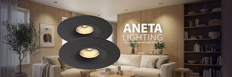 Lynx fra Aneta Lighting: Lavtbyggende downlight for trange himlinger