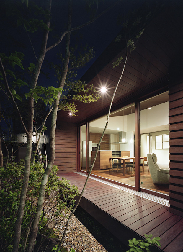 東住吉区13 南庭より夜景web