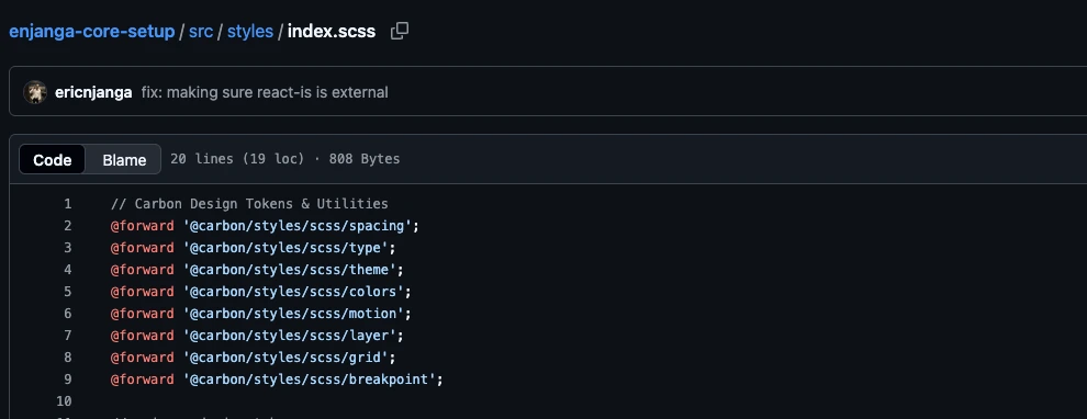 The complete Carbon stylesheet includes thousands of declarations, making selective imports essential for optimal performance.