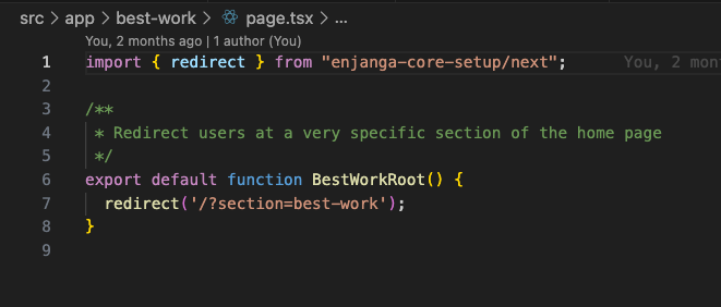 NextJS route redirection