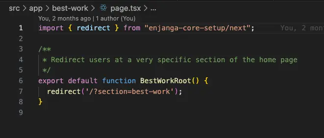 NextJS route redirection