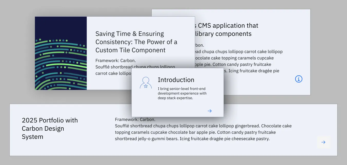 📸 Case Study 1: Maintaining visual consistency by reusing a single master component across multiple contexts—like banners, cards, and tiles—with optional customizations.