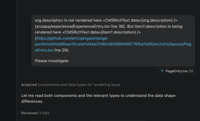 Debugging data inconsistencies by identifying mismatched API sources (GraphQL vs REST) impacting component rendering logic and data integrity.
