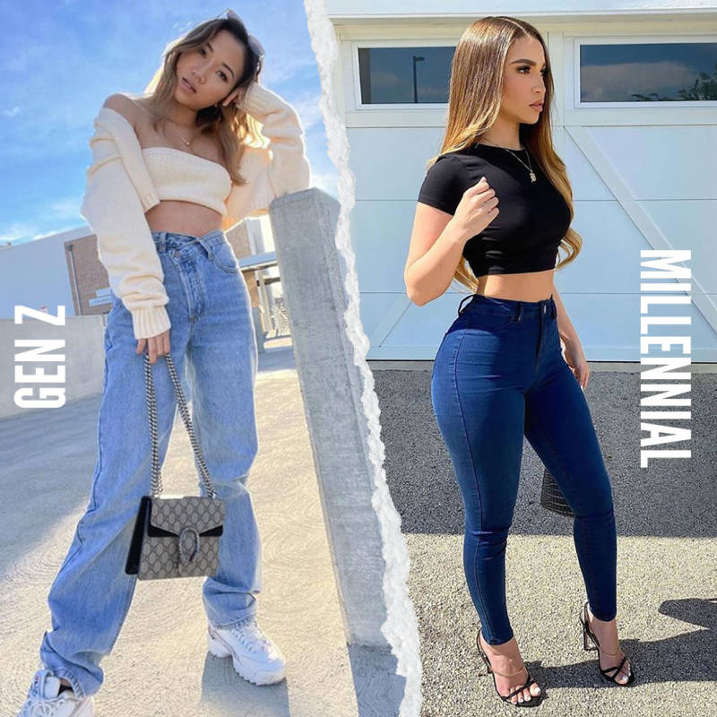 Low-rise jeans are back - Look how GEN Z's millennial style