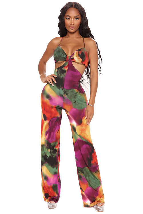 All Swirled Up Cutout Jumpsuit