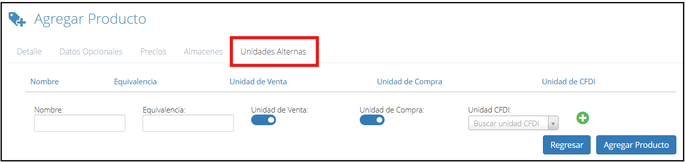 Unidades alternas