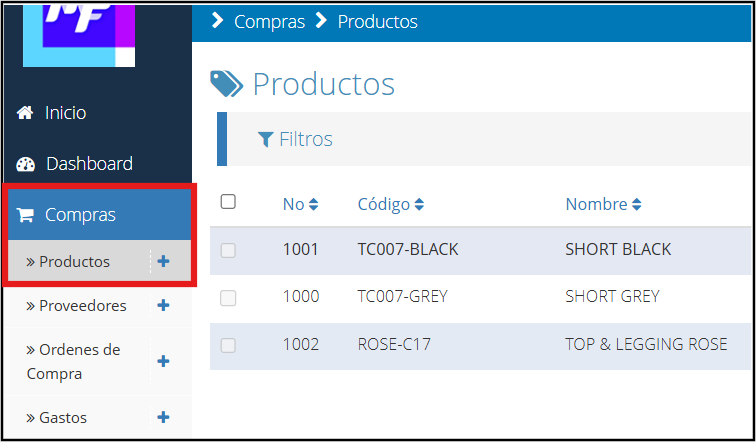 Productos 