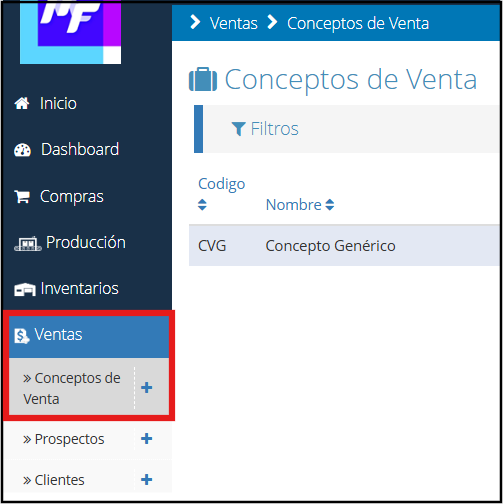 Conceptos de venta 