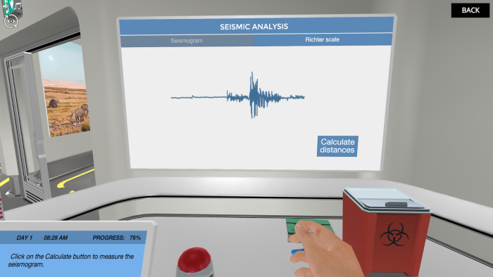 PER Seismic simulation screenshot. Discover the power of virtual labs.