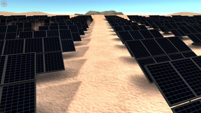 Preview of The Solar Farm simulation.