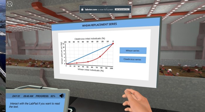 CPT - Replacement series simulation screenshot. Discover the power of virtual labs.