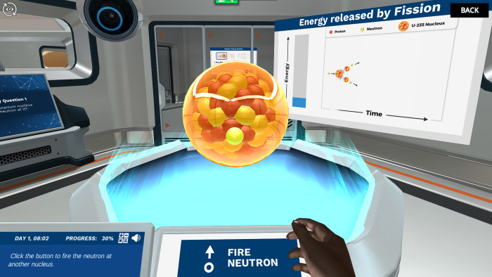 Preview of Fire neutrons at large nuclei to learn about fission chain reactions simulation.