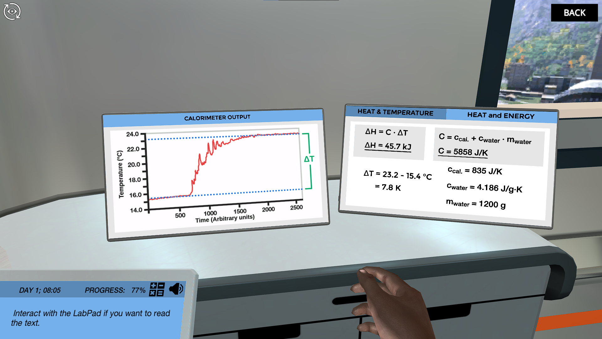 Calorimetry Using a bomb calorimeter Virtual Lab