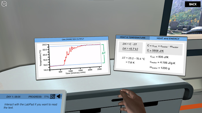 Calorimetry: Using a bomb calorimeter | Labster Virtual Labs